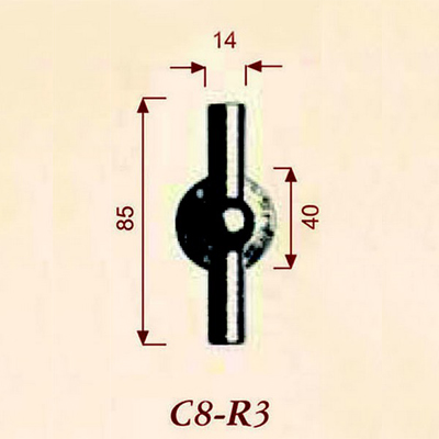 Modle CHEMIN DE FER R3 Britannium by Giara Britannium Poigne de porte Poigne rustique sur rosaces C8R3L