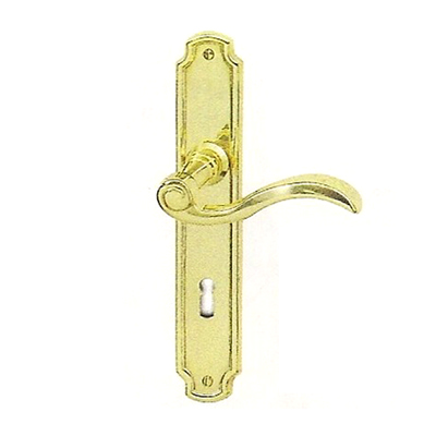 Poigne de porte style classique - trou de serrure europen Laiton poli Poigne de porte Poigne laiton 1021