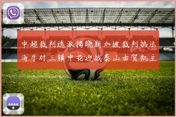 中超裁判选派揭晓新加坡裁判执法海牛对三镇申花迎战泰山由贺凯主哨